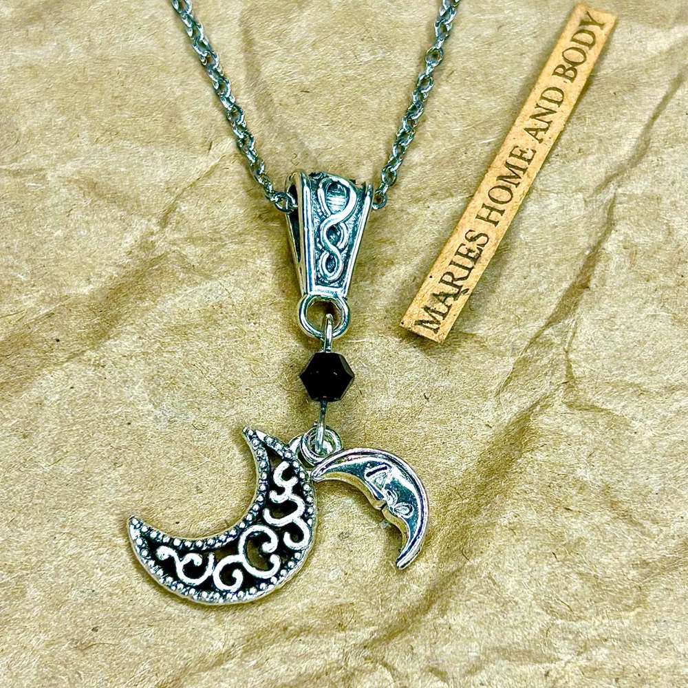 Crescent Moon Necklace dainty tiny cute adorable petite jewelry